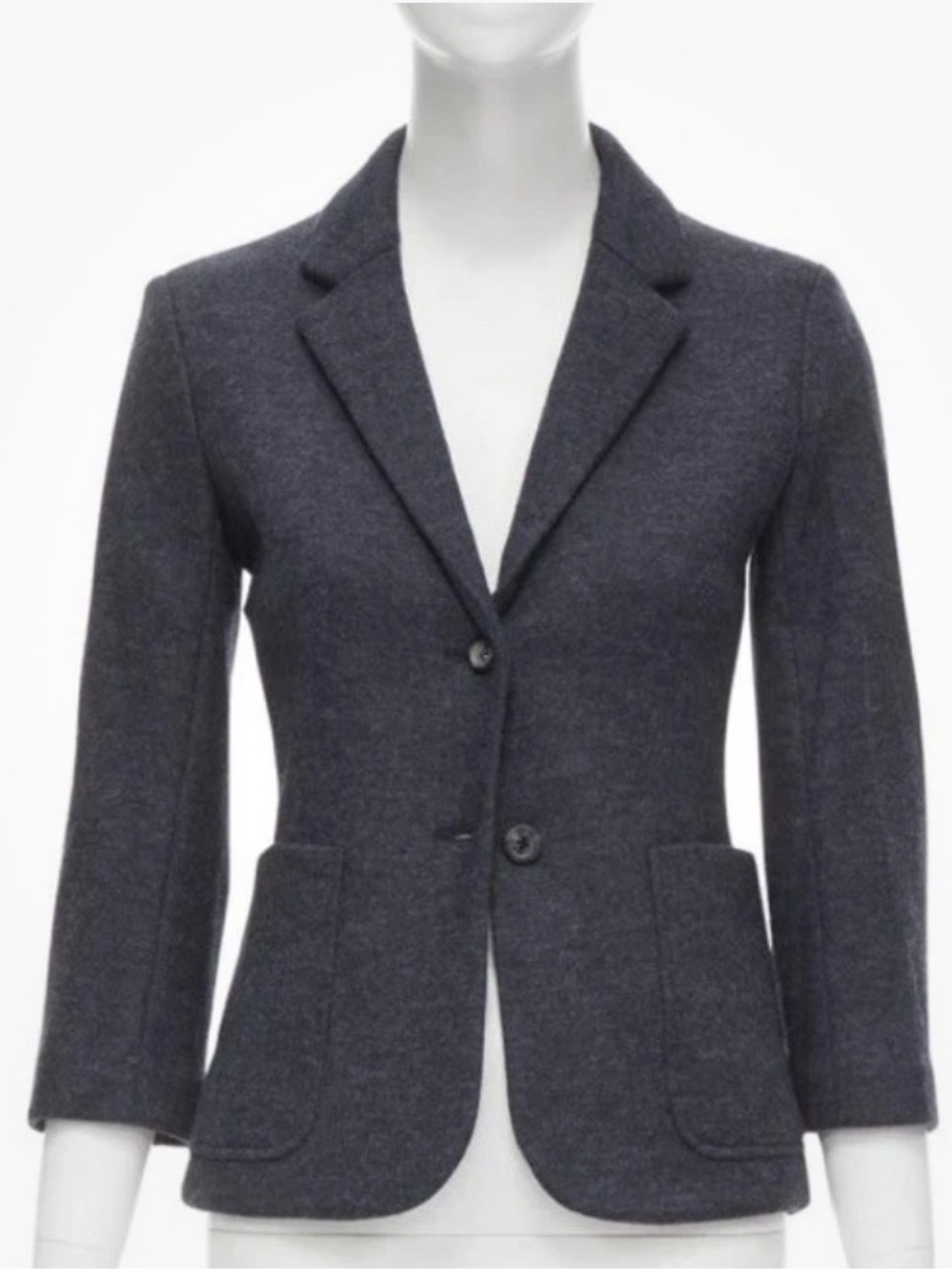 The ROW haven virgin wool blazer 3/4 sleeve grey size 4 6